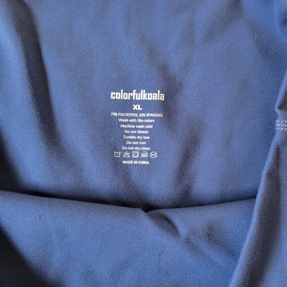 Women’s Colorfulkoala 7/8 Navy Blue Leggings – Size XL – NWOT - Picture 4 of 9
